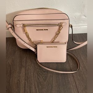 COPY - Pale pink MK crossbody & card wallet